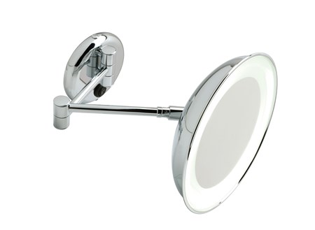 Specchio ingranditore 4x da parete con illuminazione LED