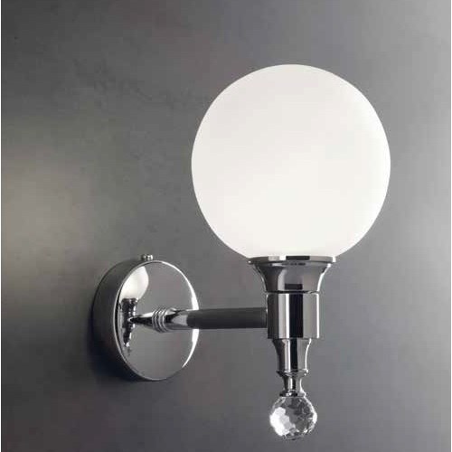 Applique a parete led con finale in cristallo