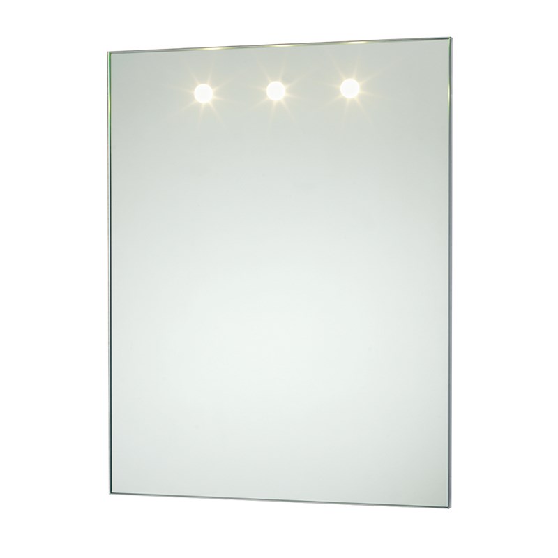 Specchio Retroilluminato con spot LED, con cornice cromata