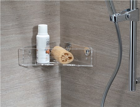 Angolare in plexiglass, fissaggio con colla