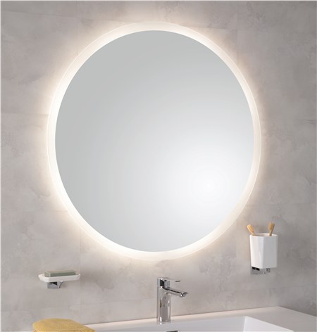 Specchio tondo retroilluminato diam cm 80 con cornice sabbiata led 