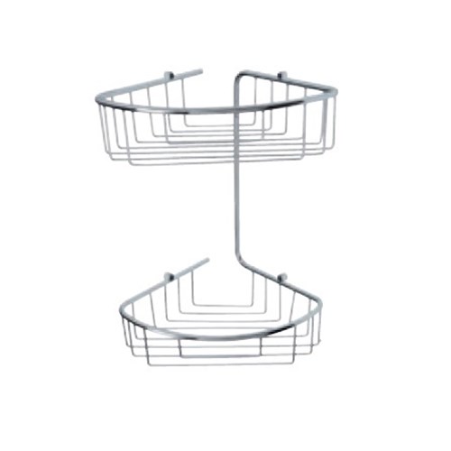 Griglia angolare in ottone con 2 ripiani