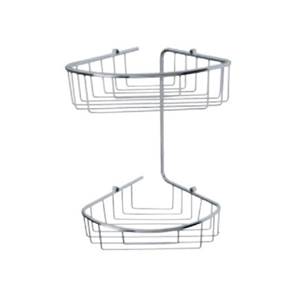 Griglia angolare in ottone con 2 ripiani