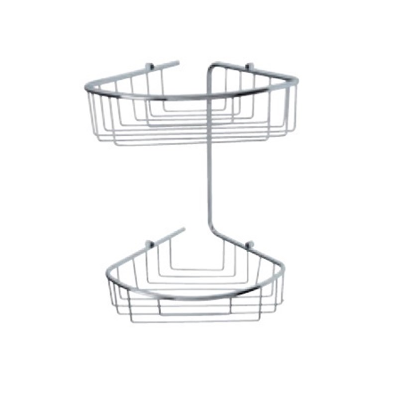 Griglia angolare in ottone con 2 ripiani
