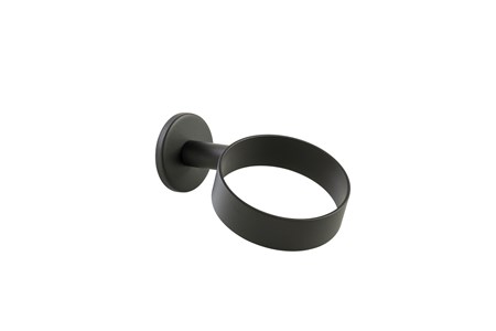 Porta piastra per capelli in ottone - Nero opaco
