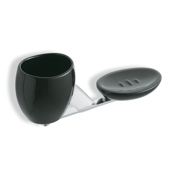 Porta sapone e porta bicchiere a parete