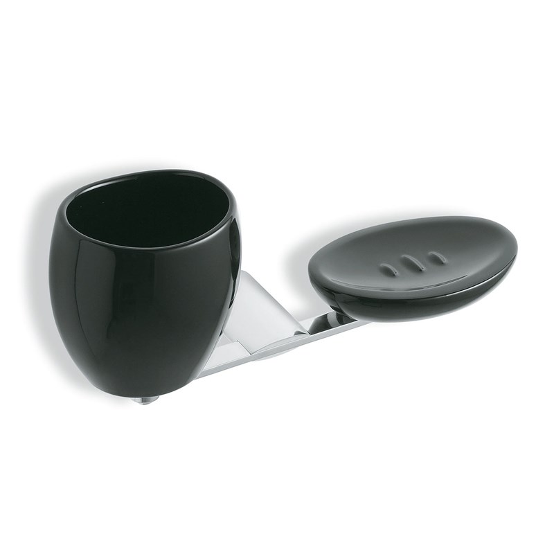 Porta sapone e porta bicchiere a parete