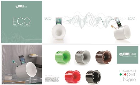 Eco Porta spazzolini, diffusore musicale in ceramica