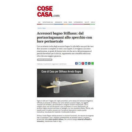 COSE di CASA per Stilhaus Arredo Bagno - giugno 2020