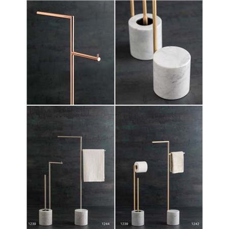 Accessori bagno in marmo e ottone per l'arredo bello e funzionale