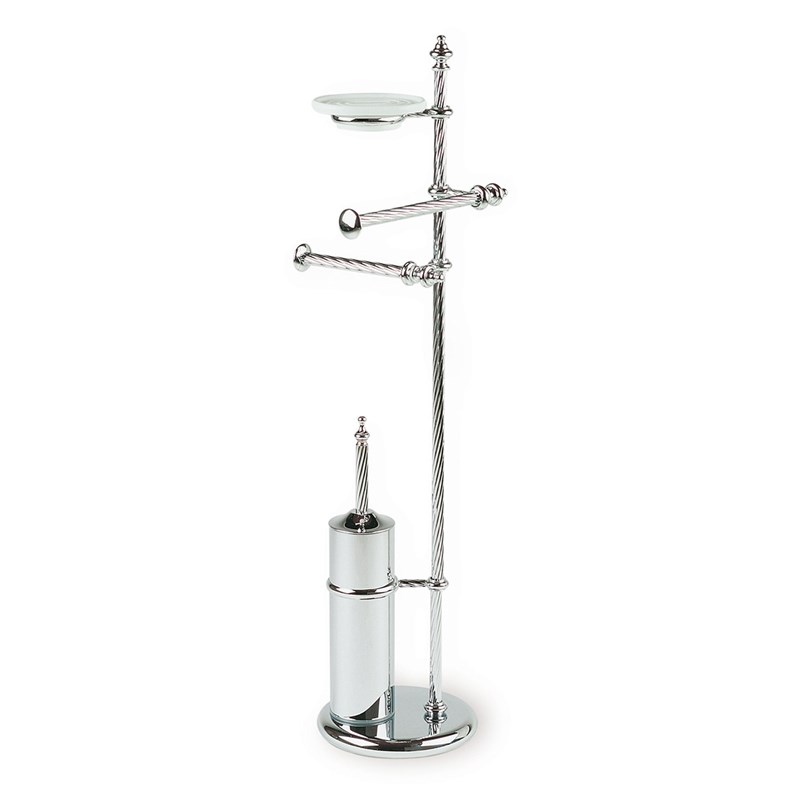 Piantana: scopino, porta sapone, porta asciugamani e porta rotolo GIUNONE