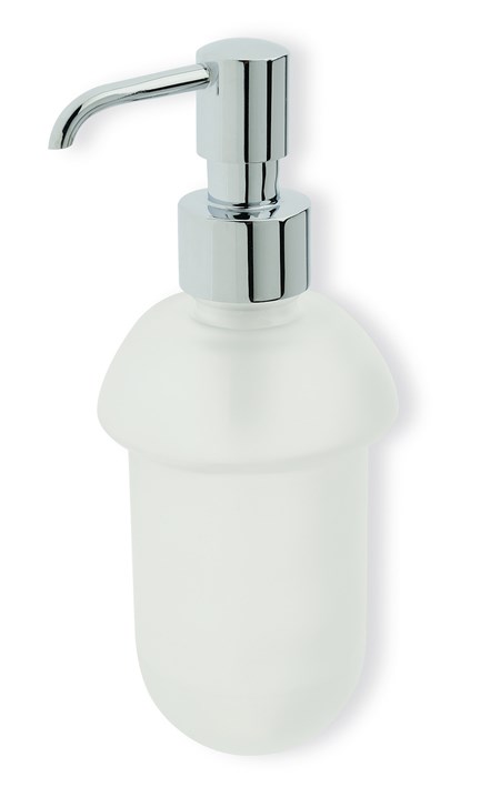 Dosatore sapone liquido in vetro con pompetta metallo