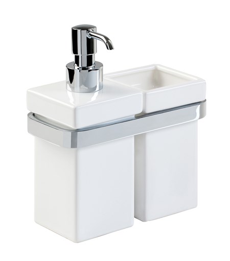 Porta dosatore sapone liquido in ceramica
