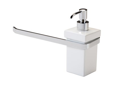 Porta salviette con dosatore sapone