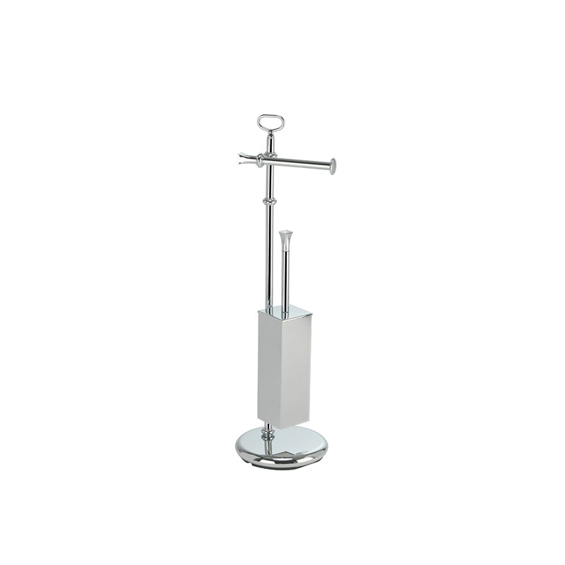 Piantana: porta rotolo e scopino PRISMA