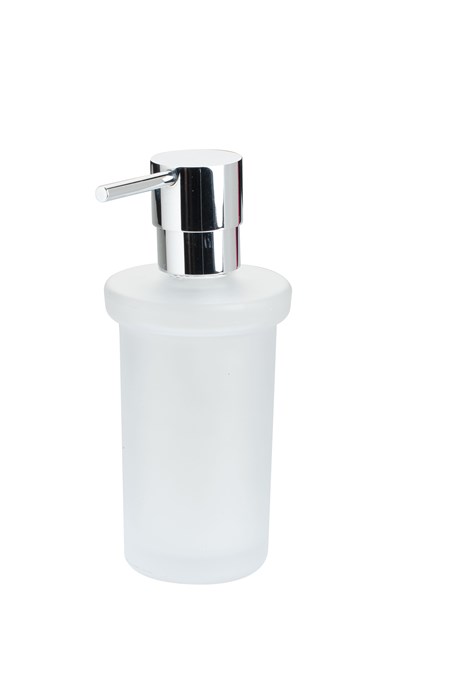 Dosatore sapone liquido in vetro con pompetta metallo